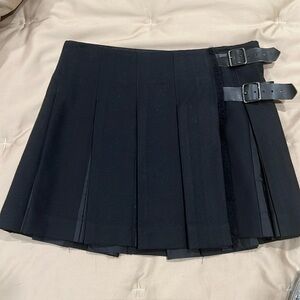 Barberry pleaded wrap wool skirt size 10